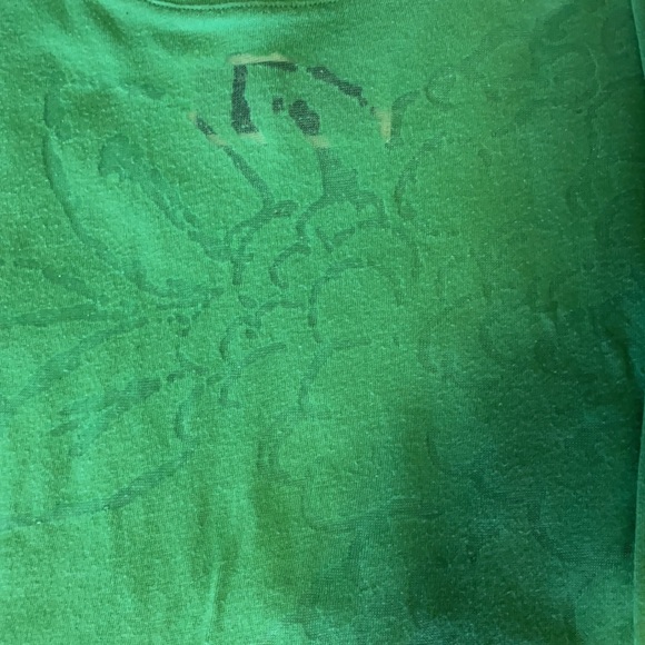 Vintage AE. Graphic green shirt with floral design - Picture 3 of 3